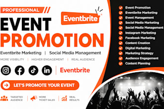 event promotion, ticket sales, webinar, concert, shows eventbrite promotion