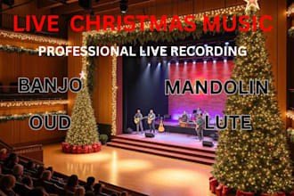 record live banjo mandolin oud and lute for christmas music