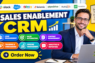 do sales enablement slack salesforce zoho seismic pipedrive hubspot pandadoc CRM