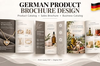 do german product brochure flyer product catalog sales brochure business catalog