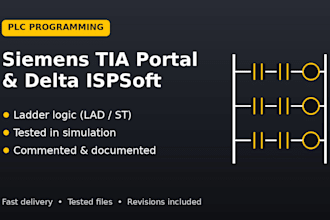program siemens tia portal or delta plc in ladder logic