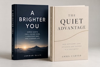 design a modern minimalist book cover, ebook cover and KDP cover
