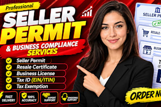 get seller permit, resale certificate, business license, tax id, tax exemption