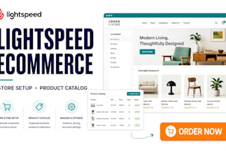lightspeed ecommerce website design store setup and product catalog management