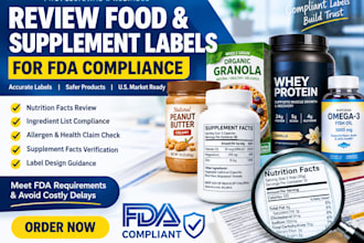 review food and supplement labels for fda compliance