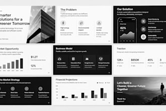 design startup pitch deck for investors and fundraising in powerpoint and canva