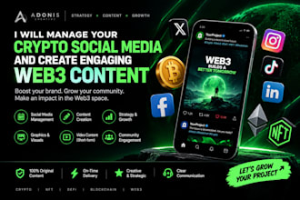 manage your crypto social media and create engaging web3 content