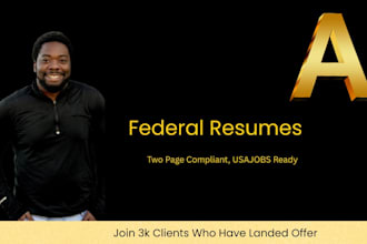 write a professional federal resume for usajobs applications