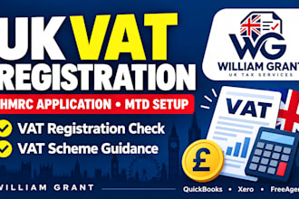register your UK business for vat with hmrc, vat1
