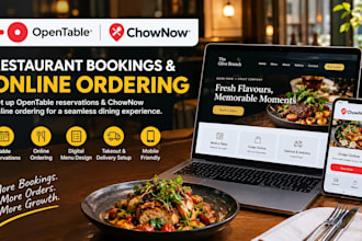 design opentable chownow reservations online food ordering restaurants websites