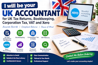 be uk accountant, uk tax return, bookkeeping, uk tax, corporation tax, xero, vat