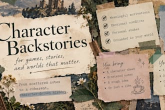write a deep and compelling backstory for your character