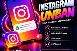 restore instagram page, ig profile unbanning issues