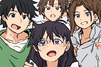 draw manhwa or anime icon for profile picture
