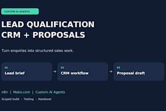 build ai lead qualification and CRM proposal automation