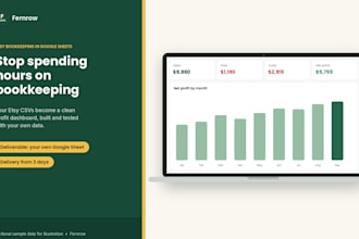 create an etsy profit tracker and bookkeeping spreadsheet in google sheets