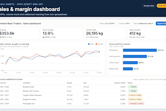 build google sheets finance dashboards with apps script