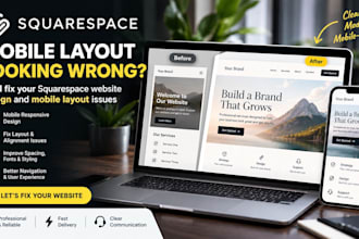 fix squarespace mobile layout, website design issues and fluid engine issues