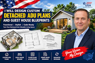 design custom detached adu plans and guest house blueprints