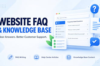 write professional website faqs and knowledge base articles