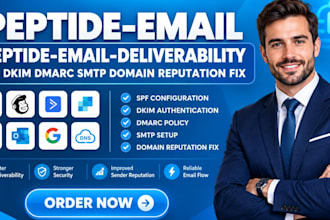 setup peptide email deliverability spf dkim dmarc SMTP domain reputation fix
