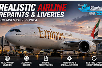 recreate realistic airline liveries and aircraft repaints for msfs