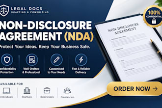 prepare a professional nda and confidentiality agreement