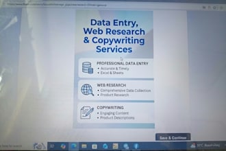 do professional data entry, web research, and copywriting