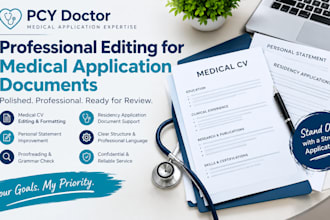 professionally edit medical cvs and residency application documents