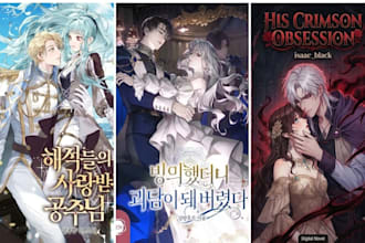 draw webtoon comic cover shonen light novel wattpad illustration webtoon artist