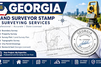 provide georgia land surveyor stamp and plats