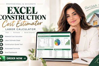 labor calculator sheet, quote sheet, excel construction cost estimator material