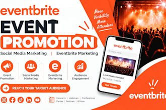 targeted event promotion eventbrite marketing, shows, webinar, ticket funnel