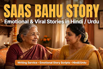 write emotional saas bahu ki kahani for your youtube channel