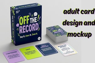 party card adult card dating card tuck box card illustration print ready card