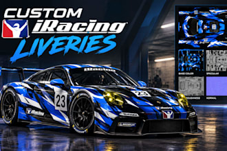 design custom iracing car liveries and car wraps, iracing acc and lmu