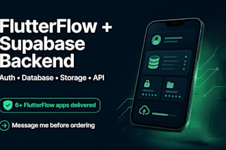 connect your flutterflow app to supabase backend, auth and database