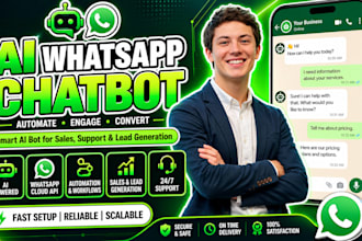 build whatsapp ai agent ai whatsapp chatbot and n8n business workflow automation