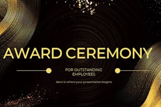 design an awards night powerpoint presentation for your company