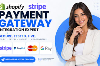 integrate payment gateway stripe paypal api integration shopify payment checkout