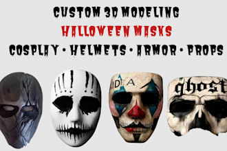 create custom 3d halloween mask cosplay helmet halloween mask armor skull mask