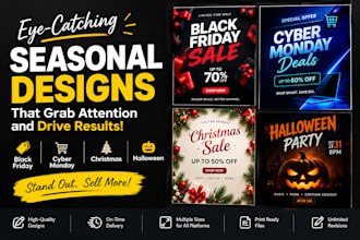 design black friday, cyber monday flyer, christmas flyer, halloween flyer