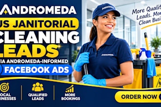 generate US janitorial cleaning leads janitorial marketing leads  facebook ads