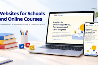 build an education website for your school or online course