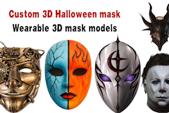 create halloween mask 3d cosplay helmet 3d mask helmet halloween spooky mask