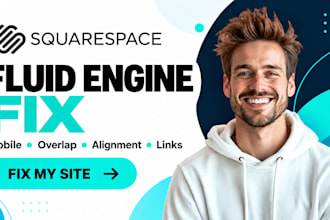 fix squarespace fluid engine mobile layout text overlap issues website alignment