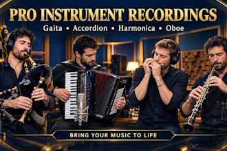 play galician gaita, accordion, harmonica, oboe for your song