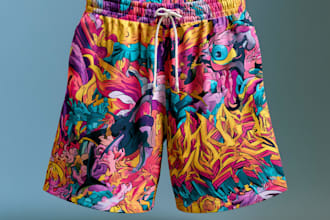 create all over streetwear mesh shorts or pants