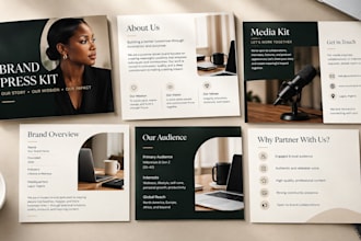 design canva brand press kit and media kit for launch and podcast guest outreach