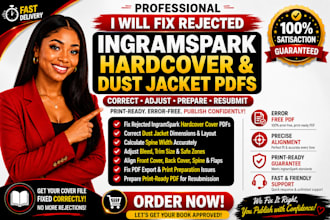 fix rejected ingramspark hardcover cover and dust jacket pdfs